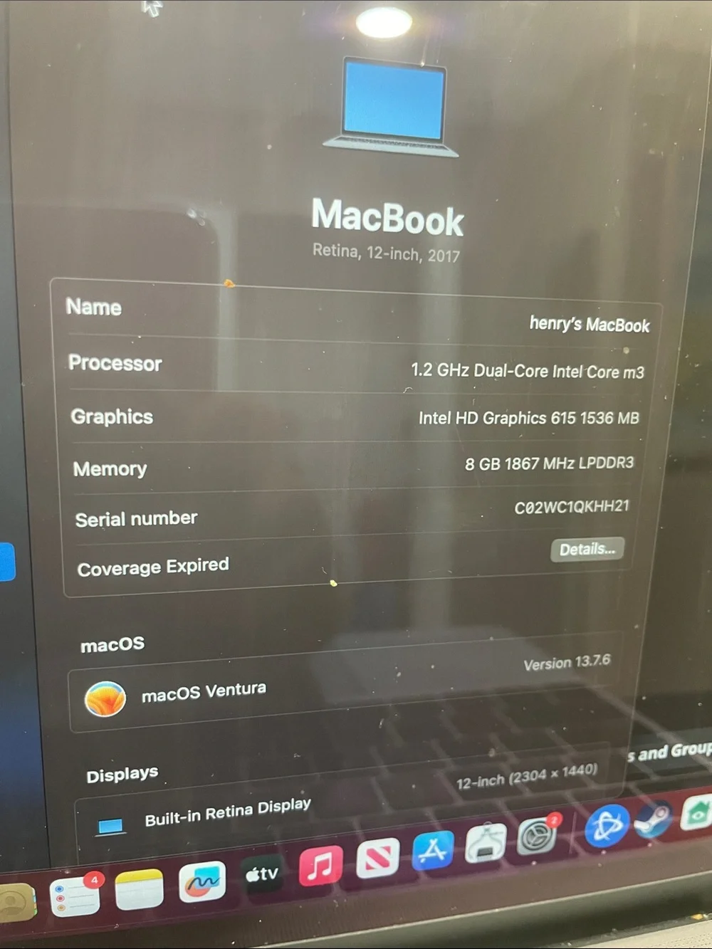 Apple 2017 macbook